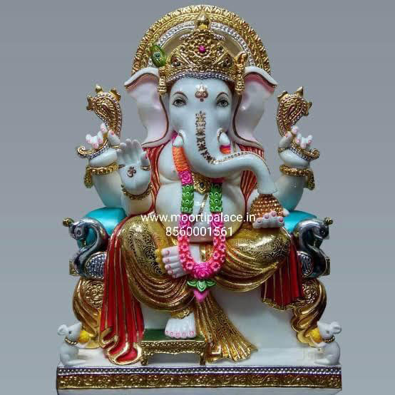 Sangmarmer Ganeshji murti