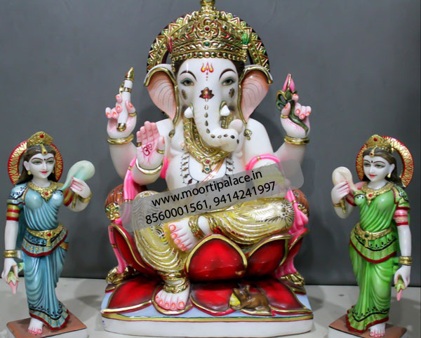 Ganesh murti with Riddhi Siddhi