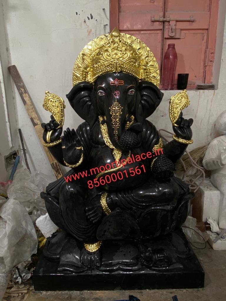Black Marble Ganeshji Murti